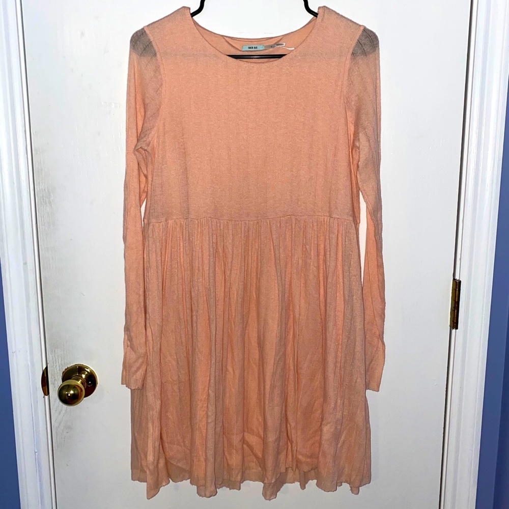 Light pink long sleeve Babydoll dress
